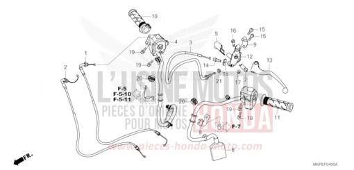 LEVA MANUBRIO/INTERRUTTORE/CAVO CB500FAN di 2022